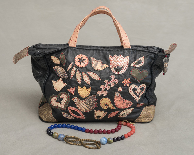 Automne bag - borsa artigianale in pelle cucita a mano, pezzo unico