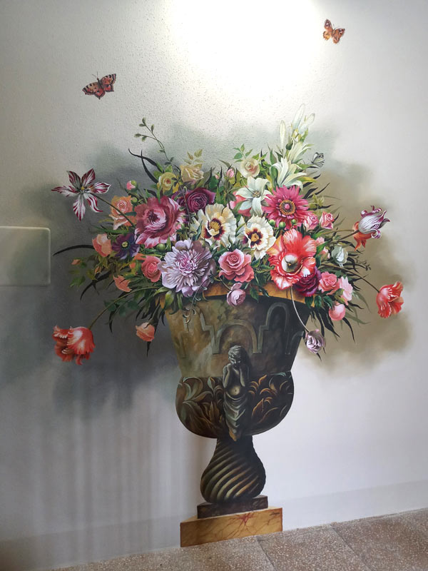 Fiori - decorazione murale trompe l'oeil di Marina Chkouratova