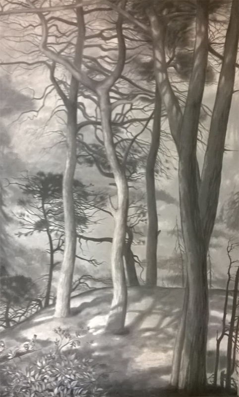 Foresta - decorazione murale di Marina Chkouratova