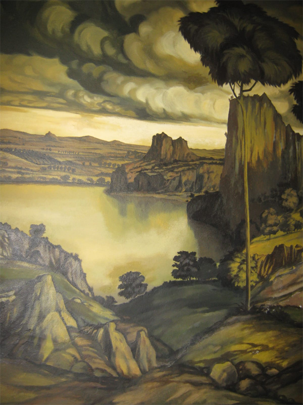 Panorama - decorazione murale trompe l'oeil di Marina Chkouratova