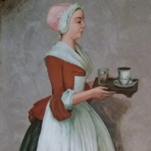 Cioccolataia - decorazione murale di Marina Chouratova