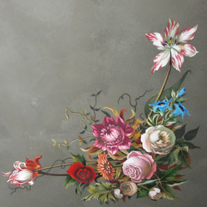 Fiori - decorazione murale di Marina Chouratova