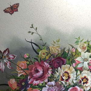 Fiori - dettaglio decorazione murale di Marina Chouratova