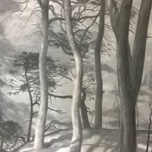 Foresta 1 - decorazione murale di Marina Chouratova