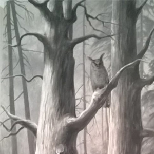 Foresta 3 - decorazione murale di Marina Chouratova