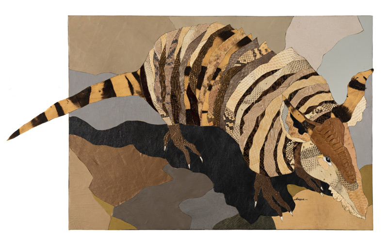 Armadillo - quadro a intarsio di Marina Chkouratova