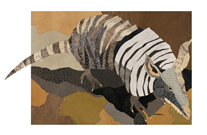 Armadillo - quadro a intarsio di Marina Chkouratova