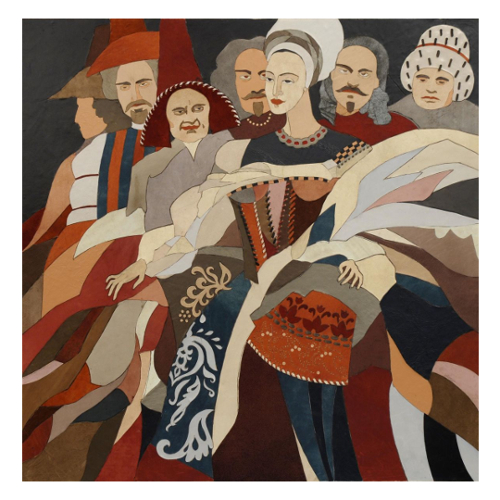 Cordelia - quadro a intarsio di Marina Chkouratova