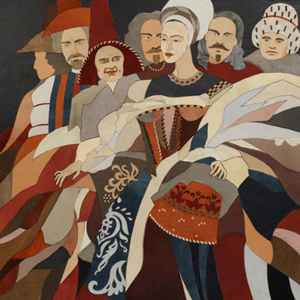 Cordelia - quadro a intarsio di Marina Chkouratova