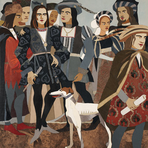 Montecchi - quadro a intarsio di Marina Chkouratova
