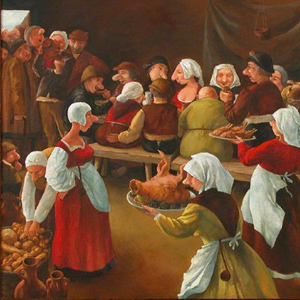 Mangioni, omaggio a Bruegel - quadro di Marina Chkouratova
